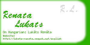 renata lukats business card